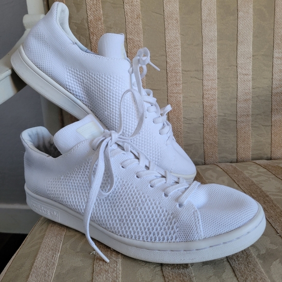 adidas Other - Adidas Stan Smith Primeknit Triple White Sneakers size 9.5